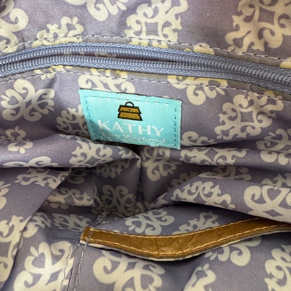 Kathy Van Zeeland Navy & Orange Paisley Print Shoulder Bag - Picture 7 of 7